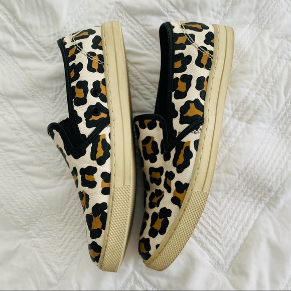 Coach Parkside Slip On Sneakers Leopard Cheetah 7 - Picture 4 of 10